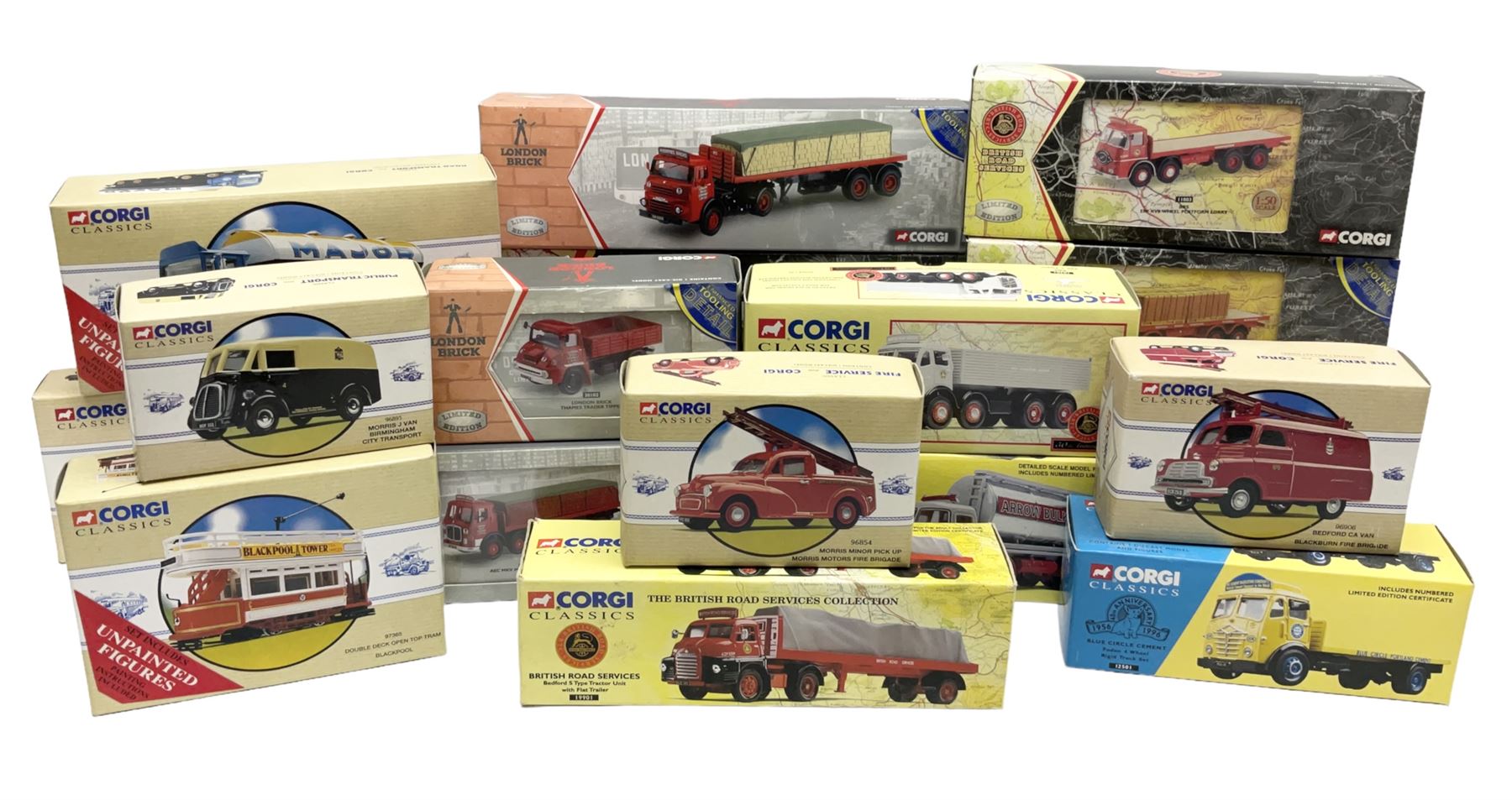 Collection of Corgi die-cast models including British Road Services