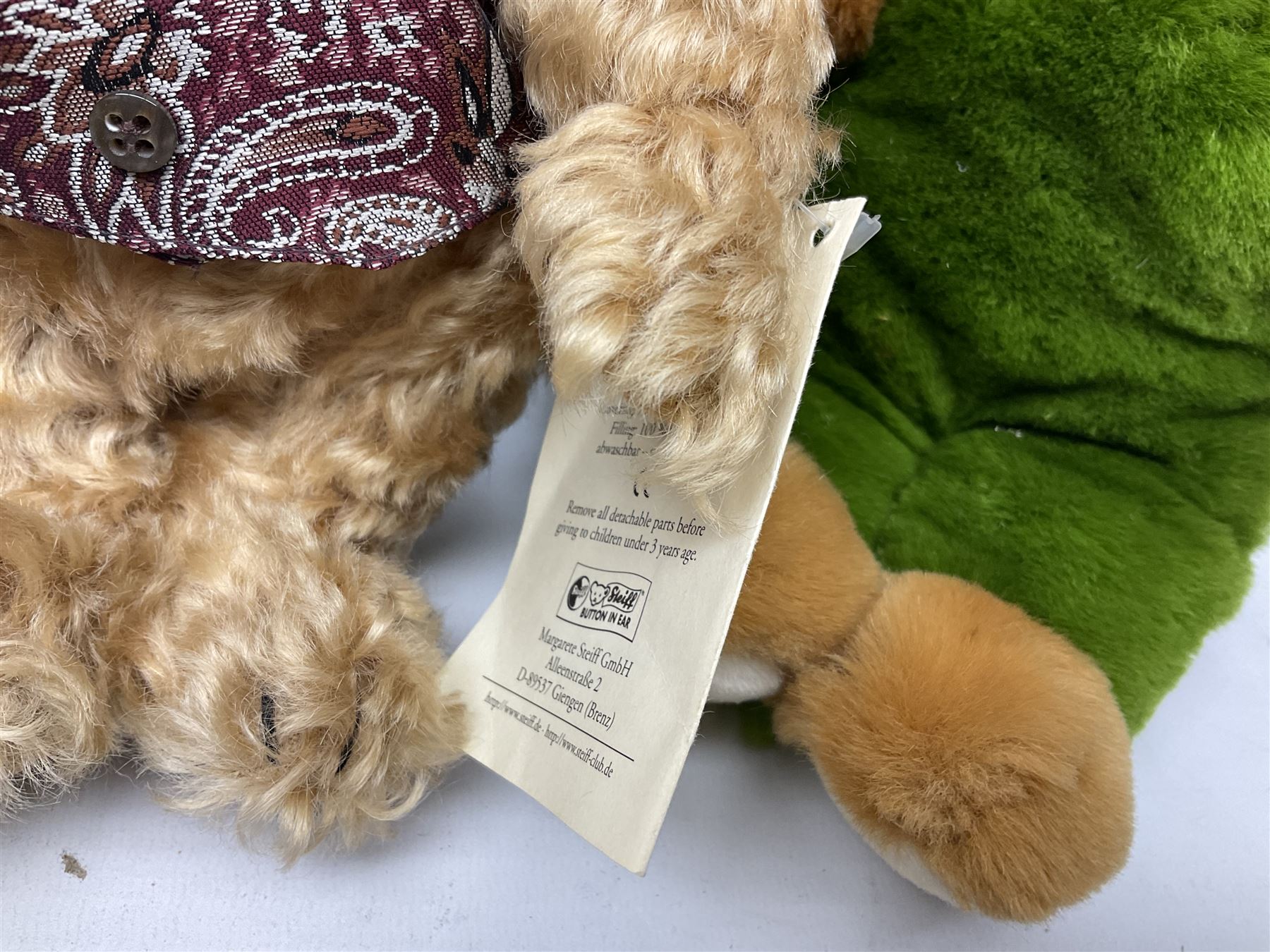 Steiff limited edition dark brown mohair teddy bear 'British Collector's 1907 Replica' No.2110/3000 - Image 10 of 11