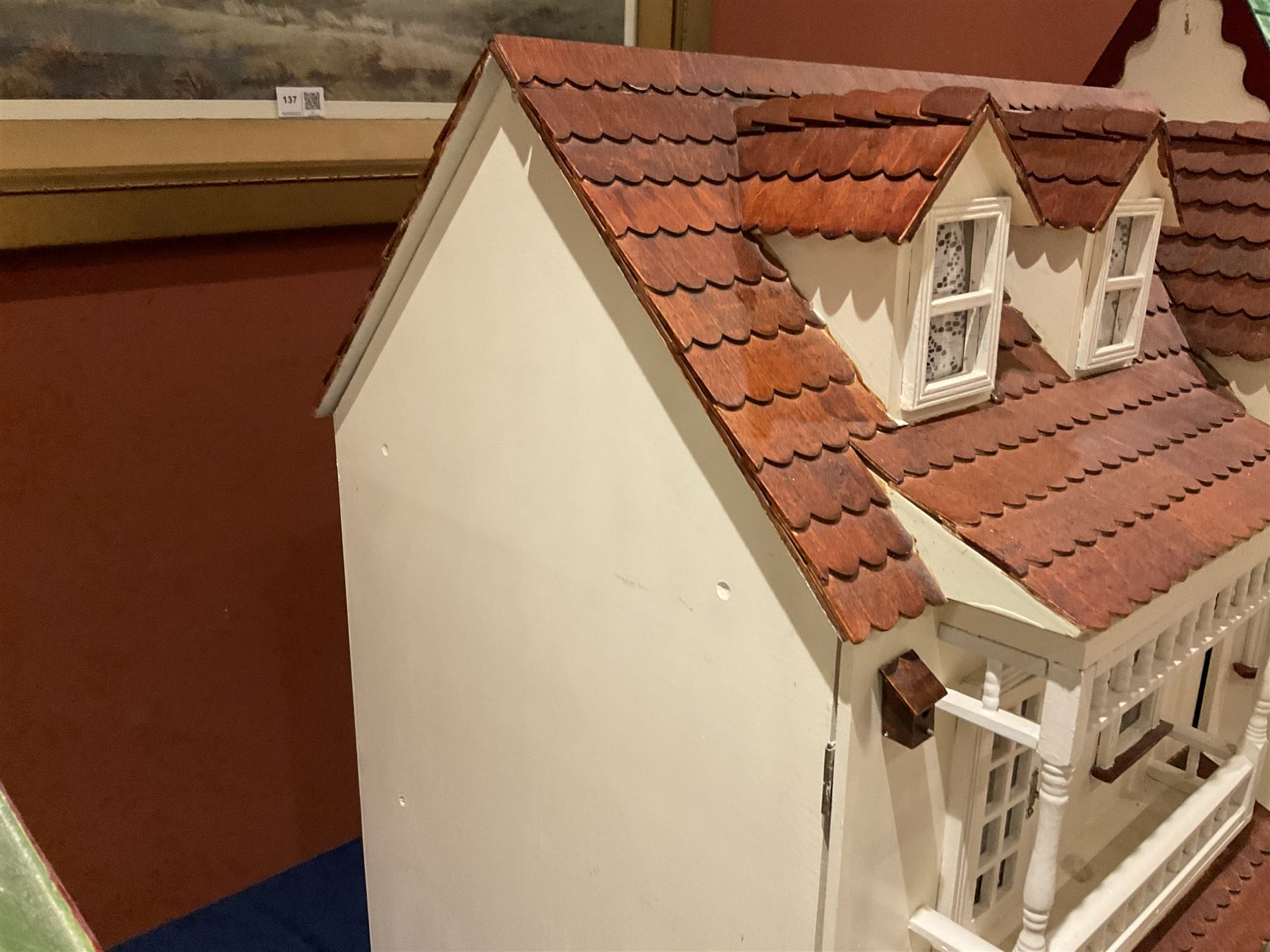 Horse Shoe Cottage - scratch-built wooden doll's house as a three-storey double fronted cottage pain - Image 12 of 12