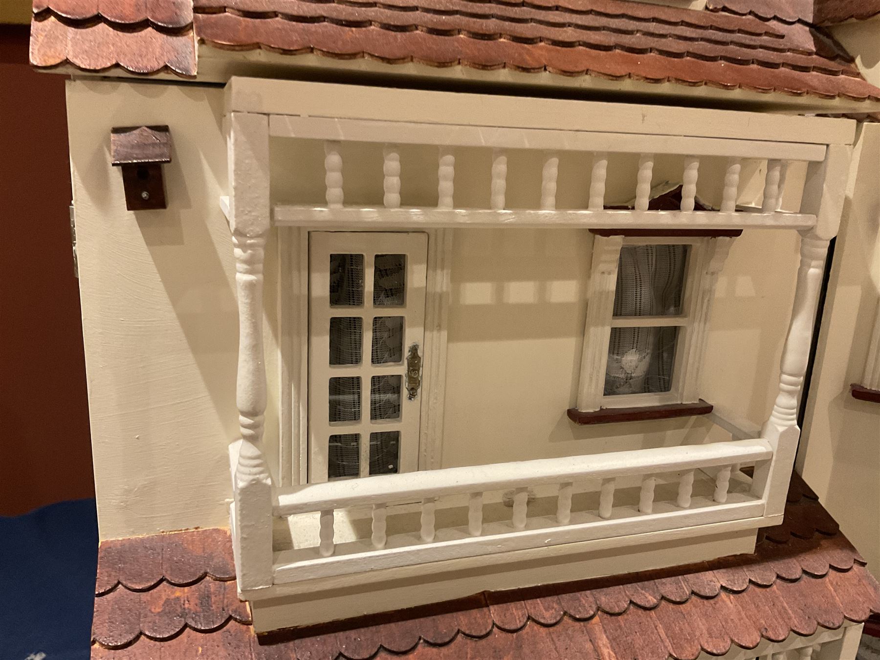 Horse Shoe Cottage - scratch-built wooden doll's house as a three-storey double fronted cottage pain - Image 11 of 12