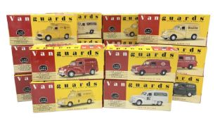 Sixteen Lledo Vanguards 1:43 scale 1950's-1960's Classic Commercial Vehicles die-cast models