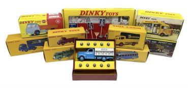 Ten Atlas Dinky die-cast models and accessories including