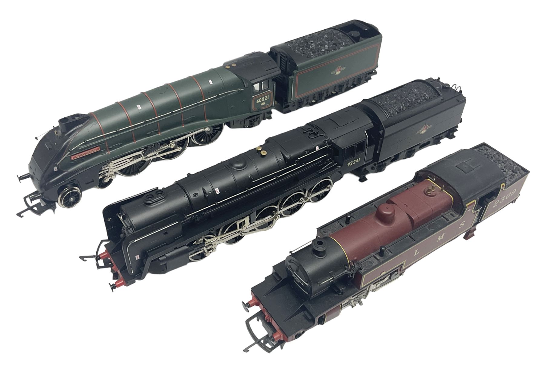 Hornby '00' gauge - Class A4 4-6-2 locomotive 'Wild Swan' No.60021; Class 9F 2-10-0 locomotive No.92