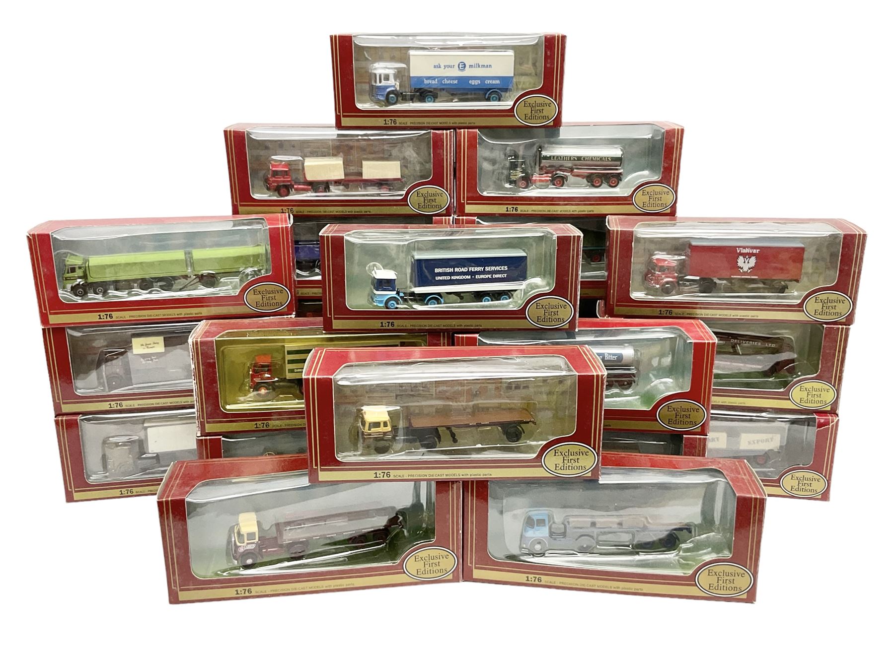 Twenty-three Exclusive First Editions Commercials 1:76 scale die-cast models