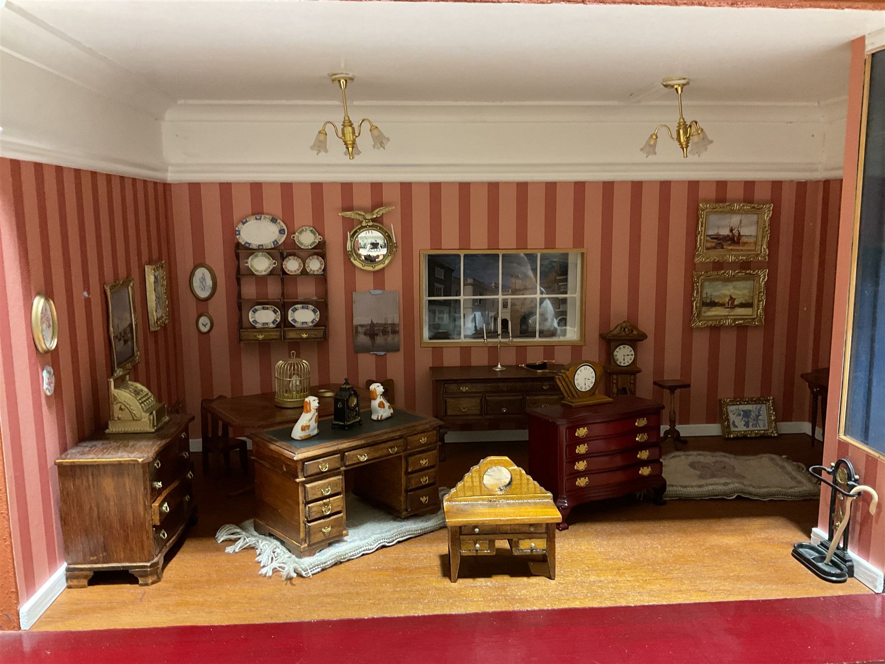 Good quality late 20th century dolls house by M. James dated 1995 in the form of a Beverley East Yor - Image 6 of 16