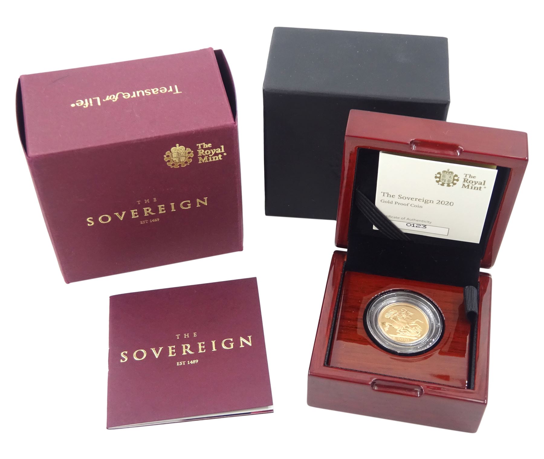 Queen Elizabeth II 2020 gold proof full sovereign coin