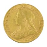 Queen Victoria 1900 gold full sovereign coin