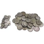 Approximately 563 grams of Great British pre 1947 silver coins