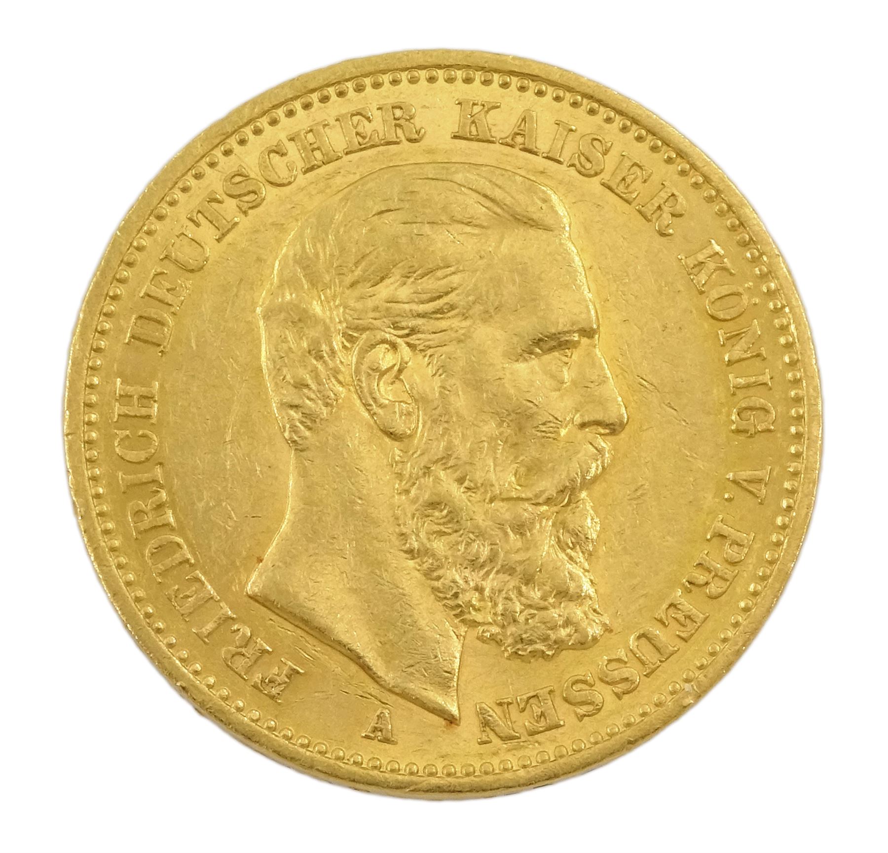 Germany 1888 gold twenty mark coin