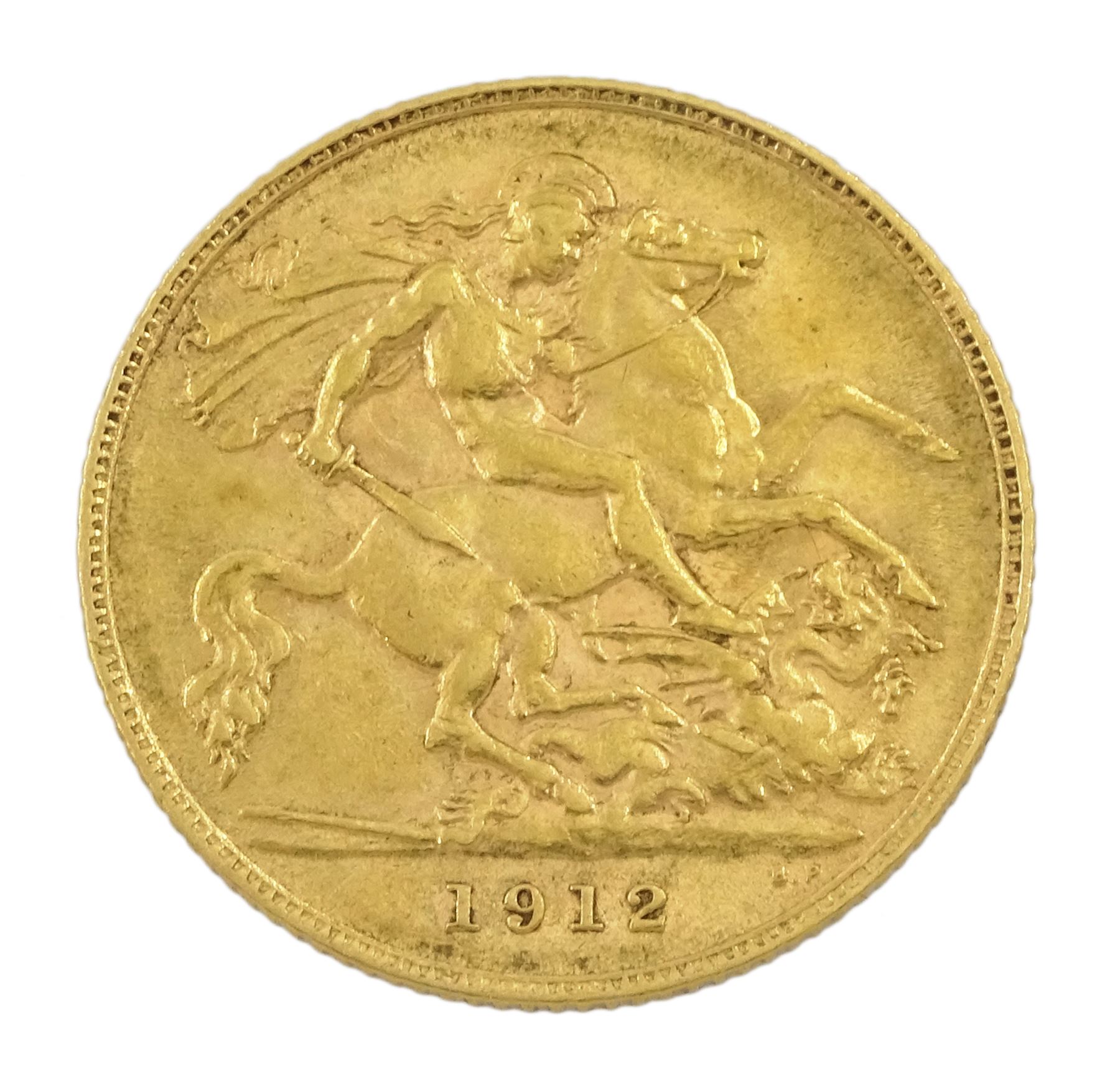 King George V 1912 gold half sovereign coin - Image 2 of 2