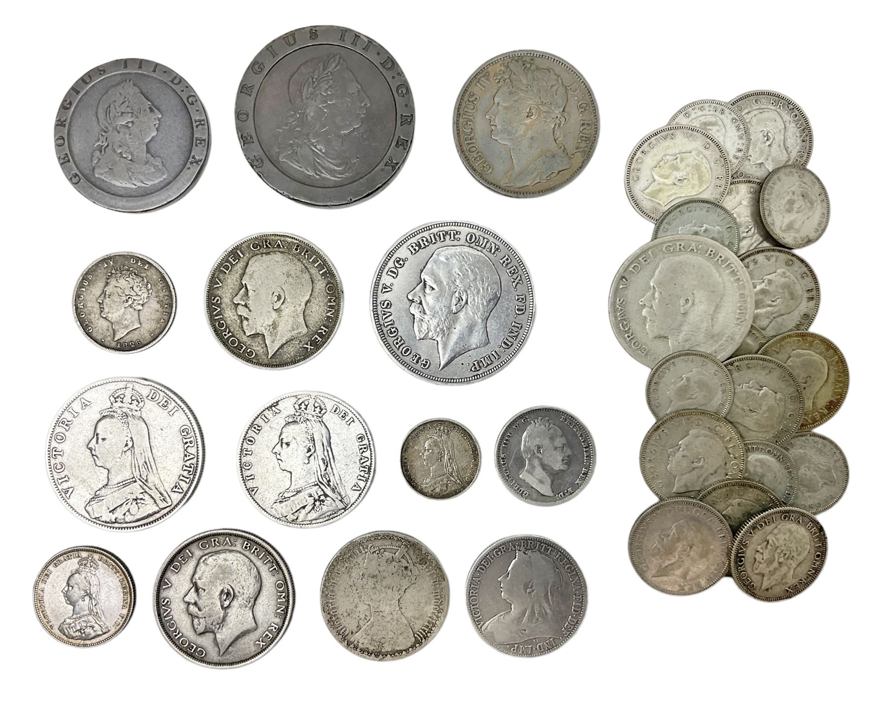 Approximately 90 grams of pre 1920 Great British silver coins