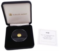 Queen Elizabeth II Soloman Islands 2020 24-carat gold proof ten dollars coin