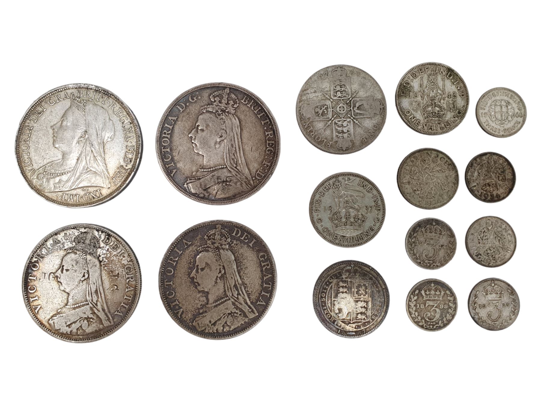 Queen Victoria 1889 and 1897 crown coins - Image 2 of 2