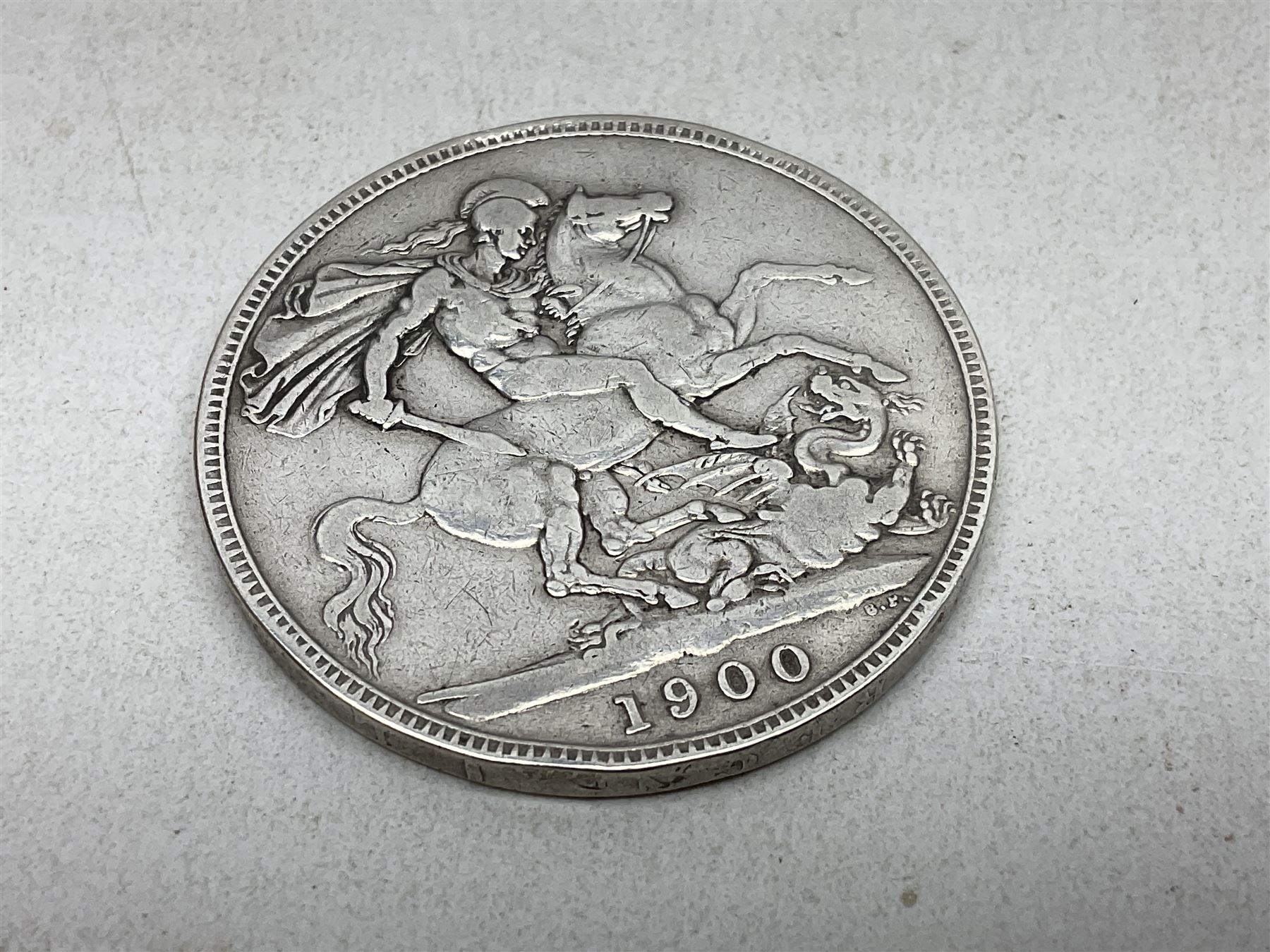 George III 1819 crown coin and six Queen Victoria crown coins dated 1889 - Image 6 of 9