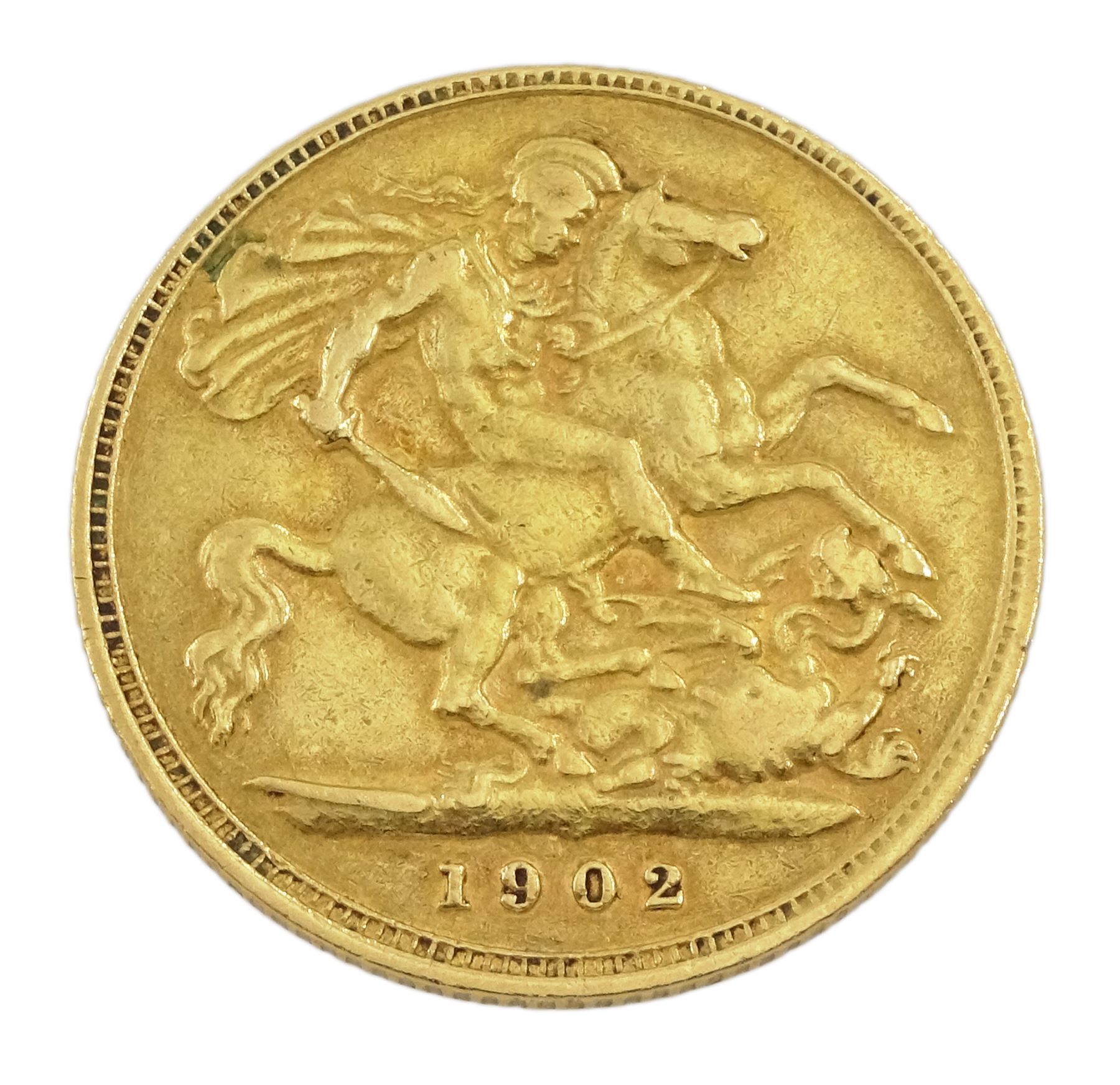 King Edward VII 1902 gold half sovereign coin - Image 2 of 2