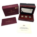Queen Elizabeth II 2018 gold proof three coin sovereign collection