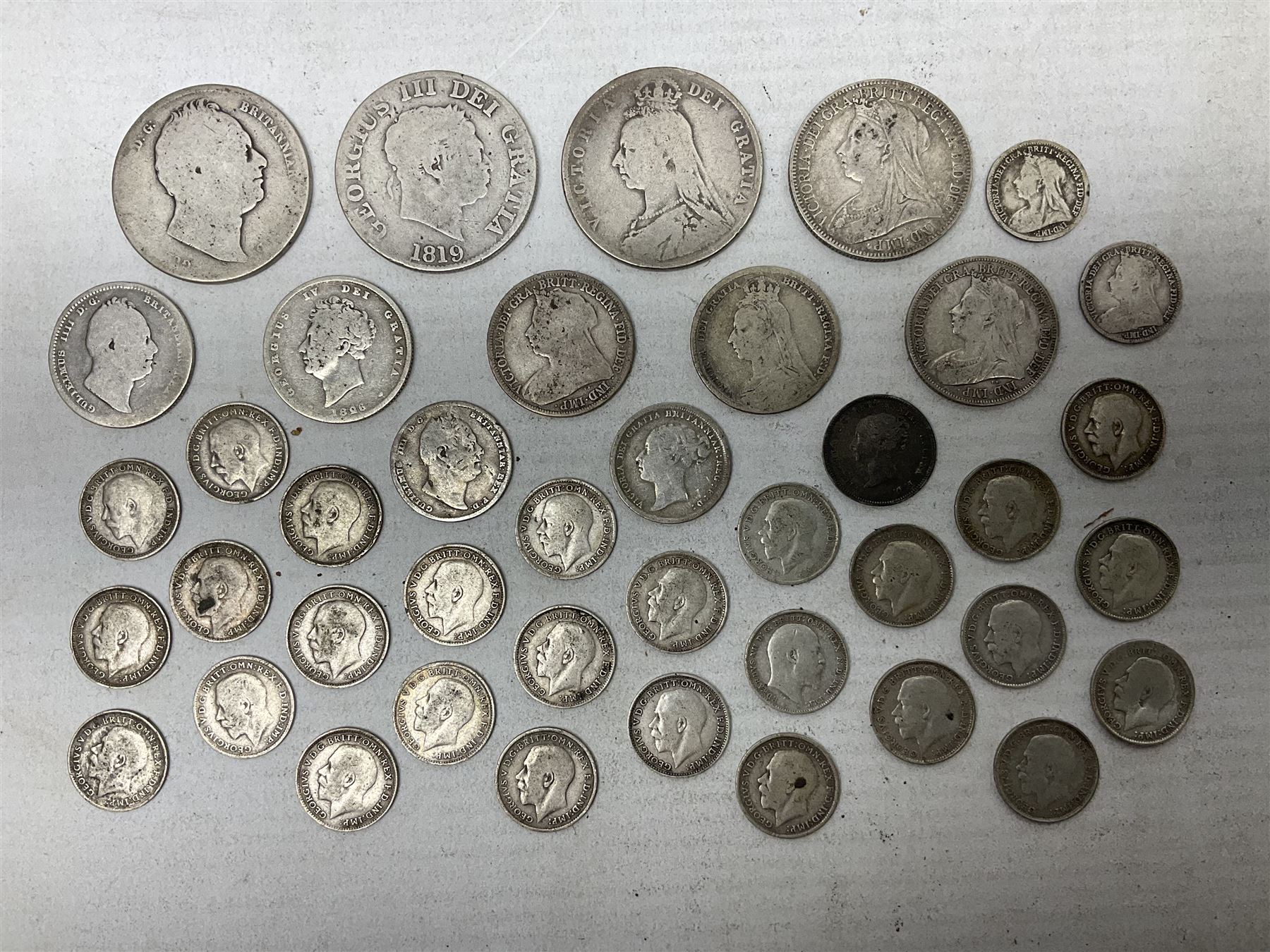 Approximately 120 grams of Great British pre 1920 silver coins - Image 2 of 10