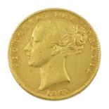 Queen Victoria 1861 gold full sovereign coin