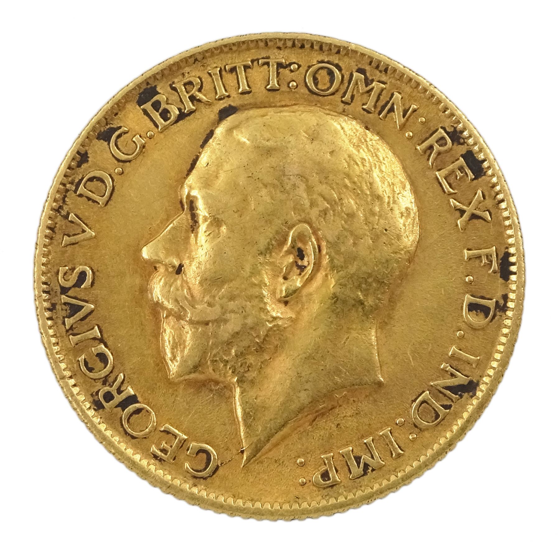 King George V 1915 gold full sovereign coin