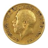 King George V 1915 gold full sovereign coin