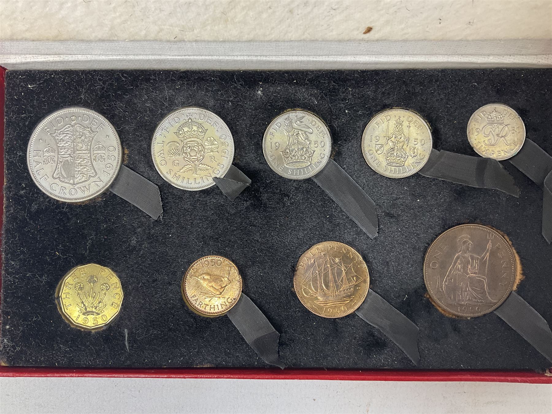 King George VI 1950 nine coin set - Image 2 of 6