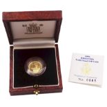 Queen Elizabeth II 1996 gold proof 1/10 ounce Britannia coin