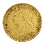 Queen Victoria 1896 gold full sovereign coin
