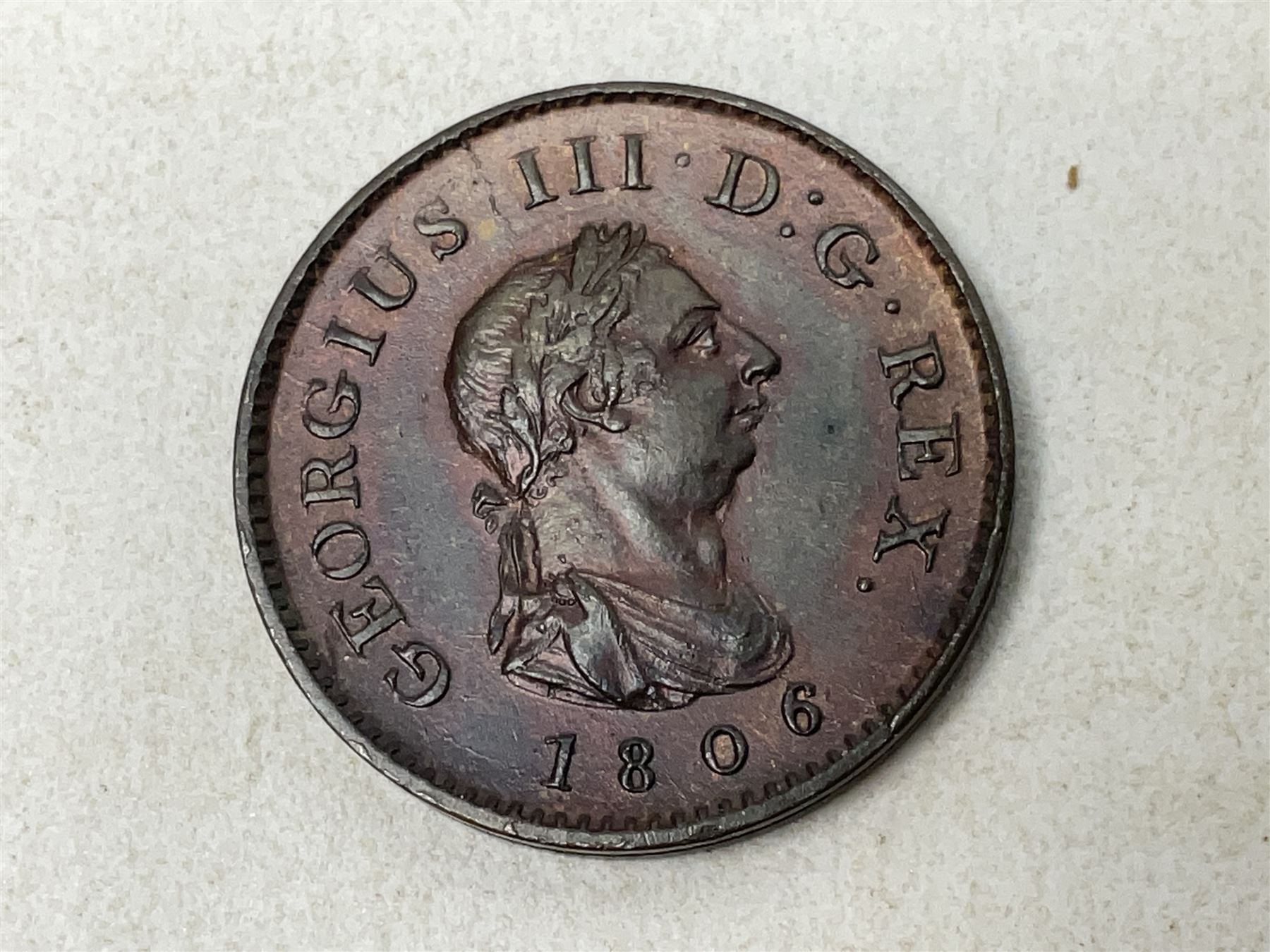 George III 1806 farthing coin - Image 4 of 5