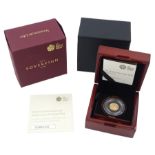 Queen Elizabeth II 2019 gold proof quarter sovereign coin