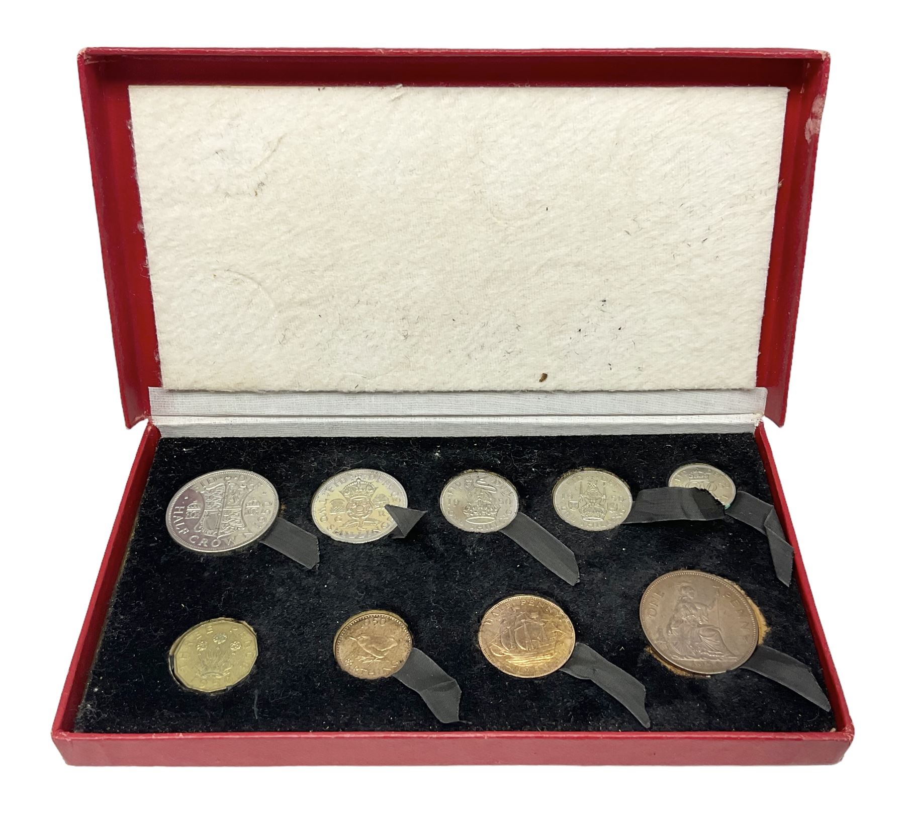 King George VI 1950 nine coin set