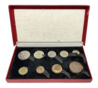King George VI 1950 nine coin set