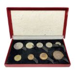 King George VI 1950 nine coin set