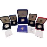 Five The Royal Mint United Kingdom silver proof coins