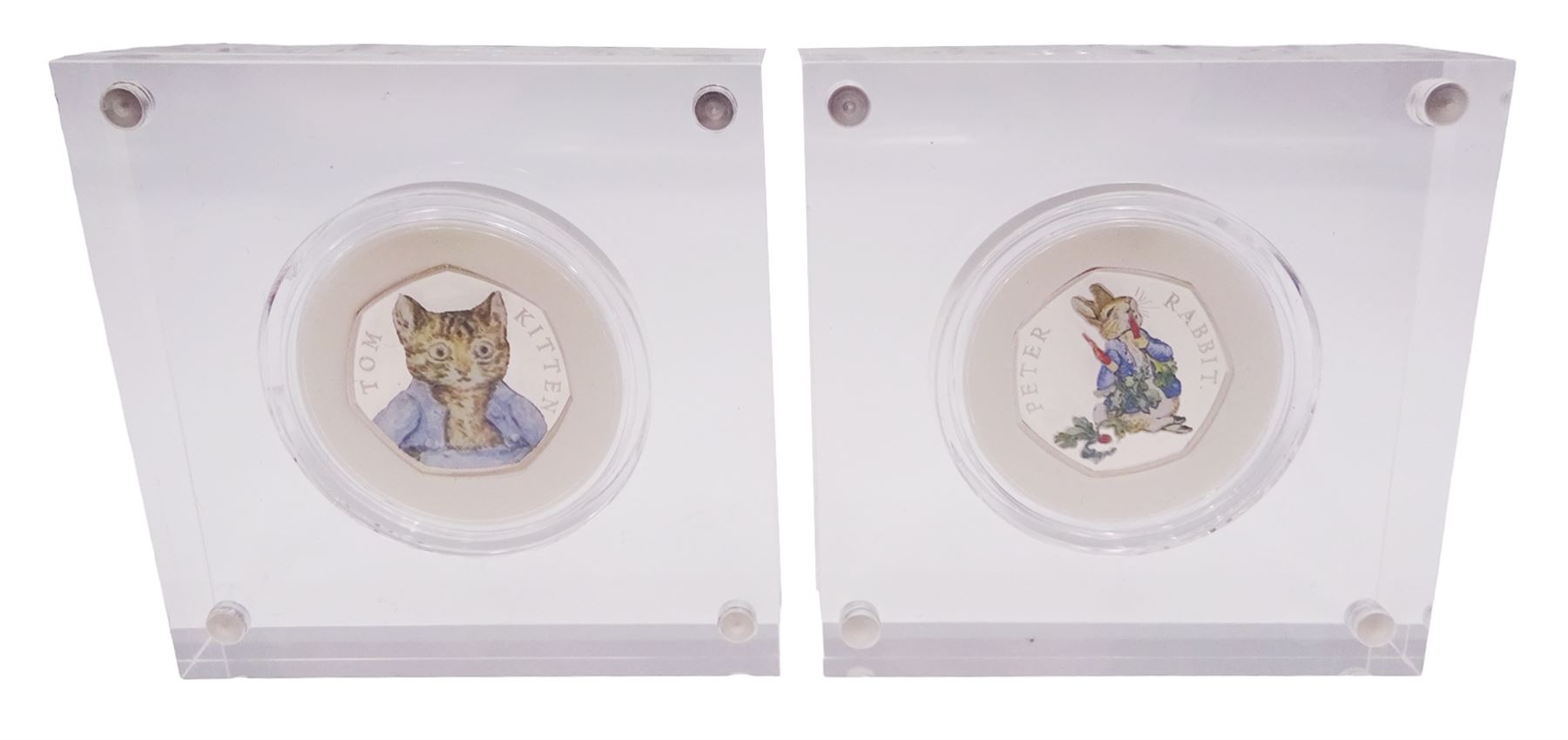 Two The Royal Mint United Kingdom Beatrix Potter silver proof fifty pence coins - Image 2 of 4