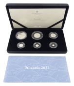 The Royal Mint United Kingdom 2022 Britannia silver proof six-coin set