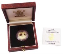 Queen Elizabeth II 1994 gold proof 1/10 ounce Britannia coin