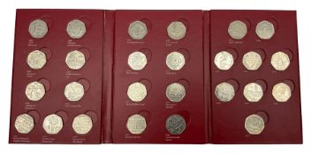 Queen Elizabeth II United Kingdom fifty pence twenty-six coin collection