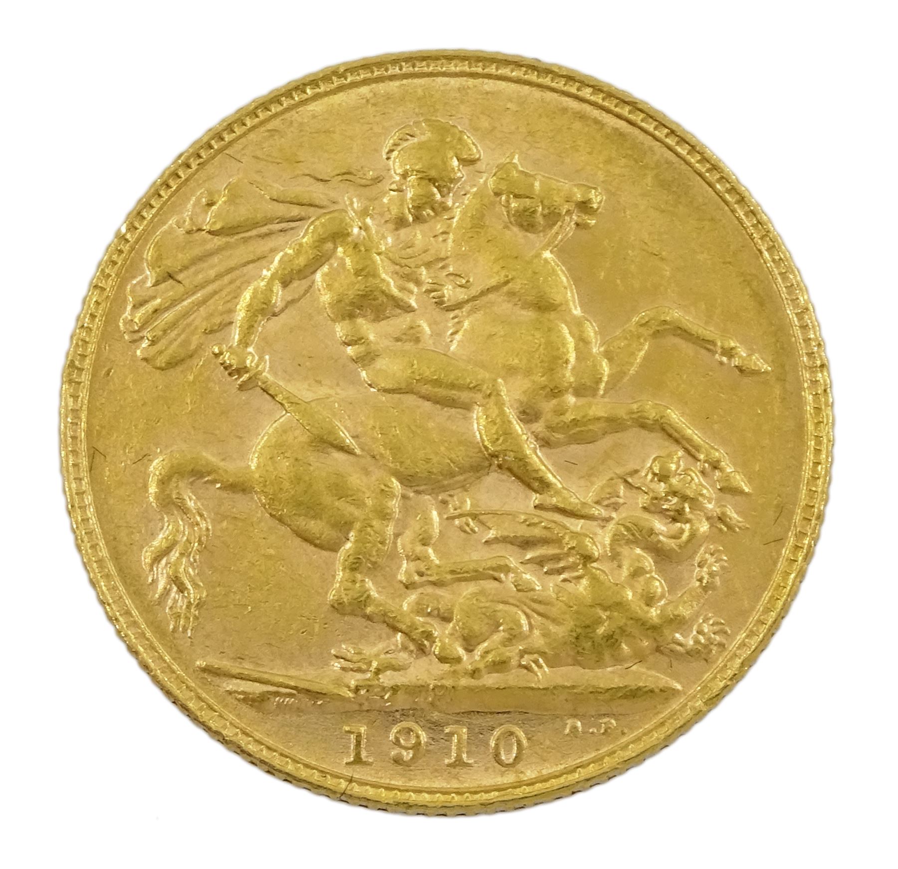 King Edward VII 1910 gold full sovereign coin - Image 2 of 3