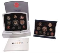 The Royal Mint United Kingdom 1998 proof coin collection and 2000 executive proof coin collection