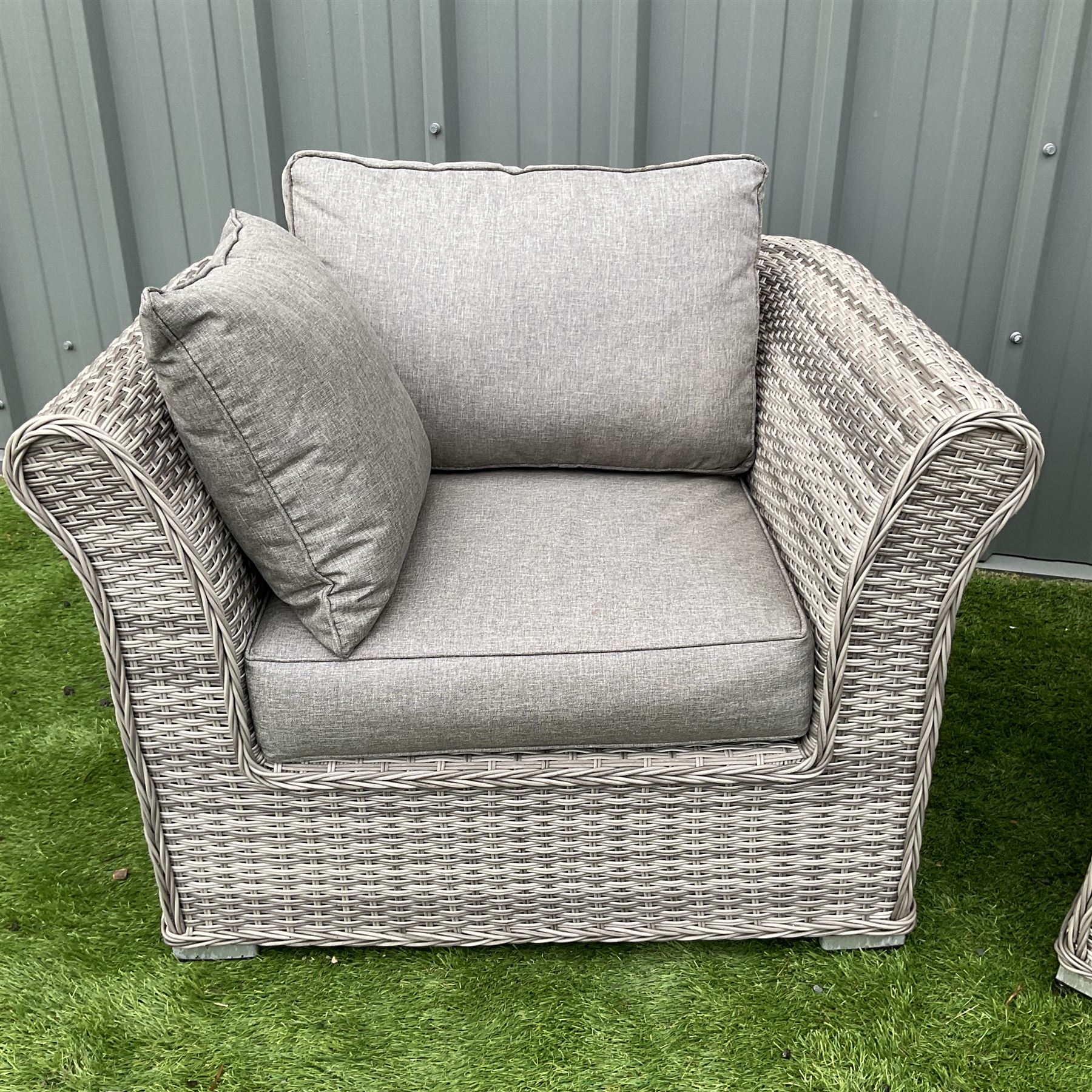 RattanDirect - pair of rattan garden armchairs - Image 5 of 6