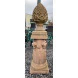 Cast stone garden pineapple finial