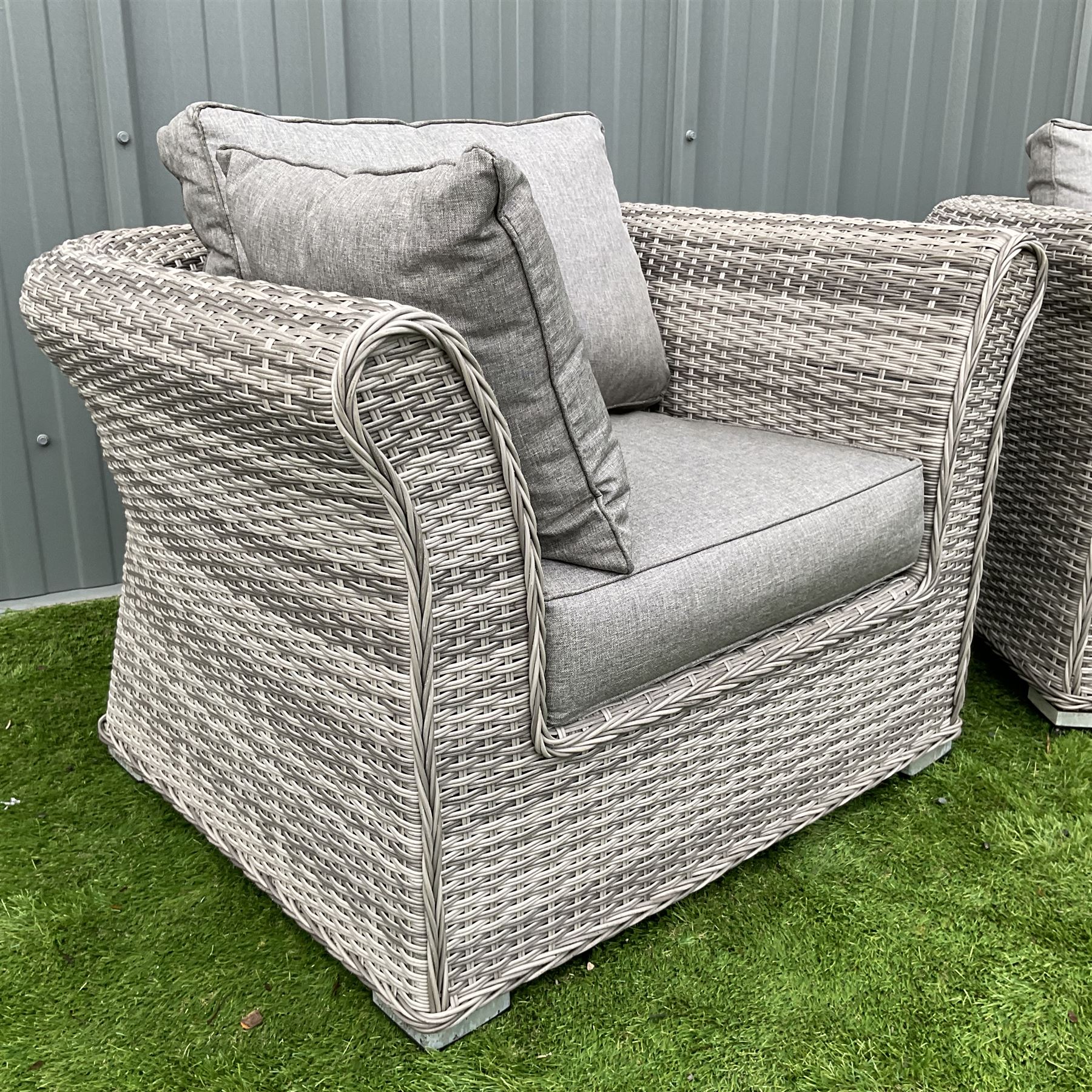 RattanDirect - pair of rattan garden armchairs - Image 4 of 6