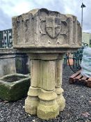 18th/19th century carved stone font