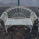 Pale green finish garden Sunrise bench