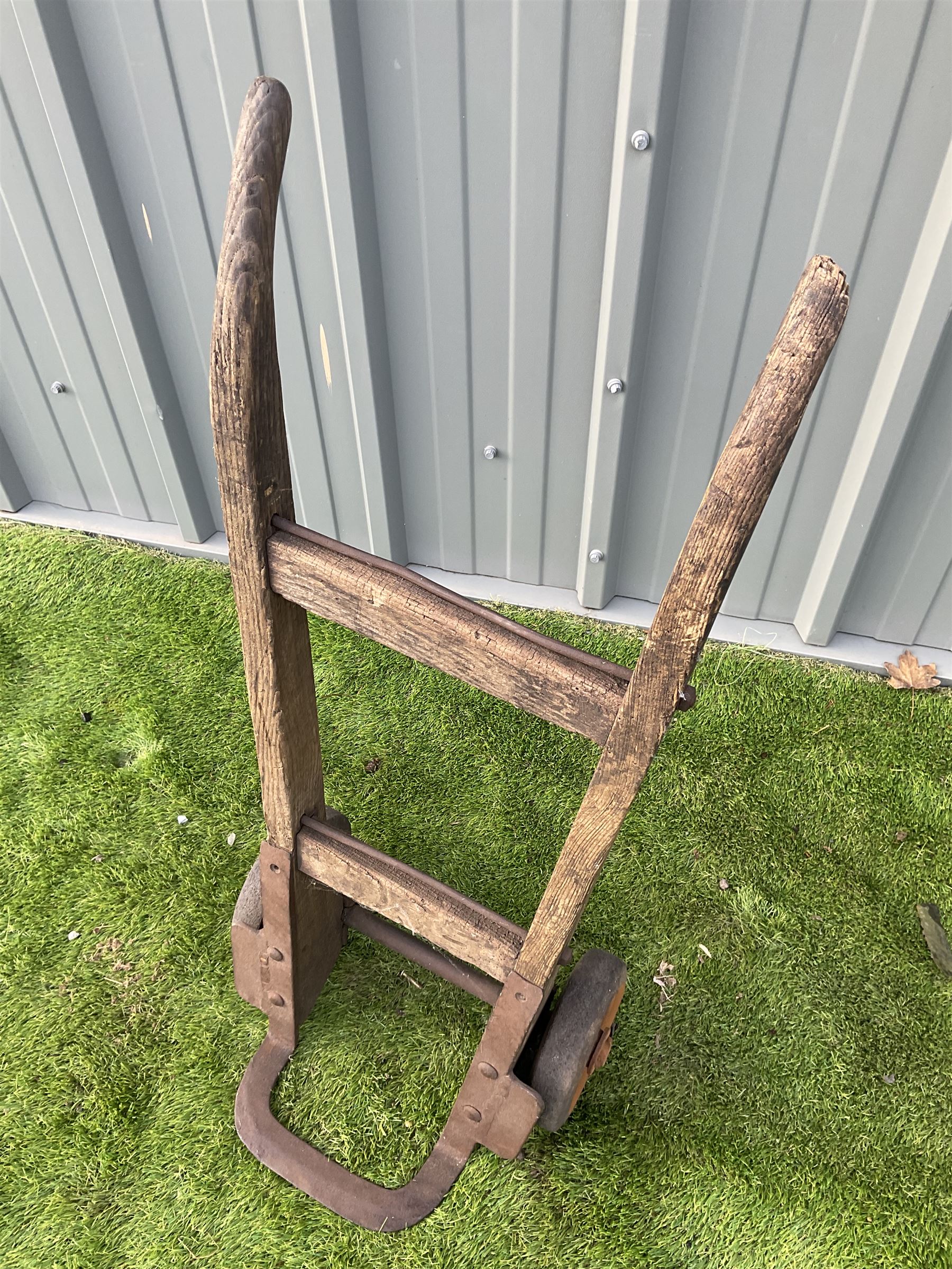 Wood and metal vintage sack barrow - Image 2 of 3