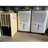 Set of three dehumidifiers and One Concept upright mini washing machine