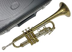 Besson Stratford brass trumpet L49cm; in carrying case with mouth-piece