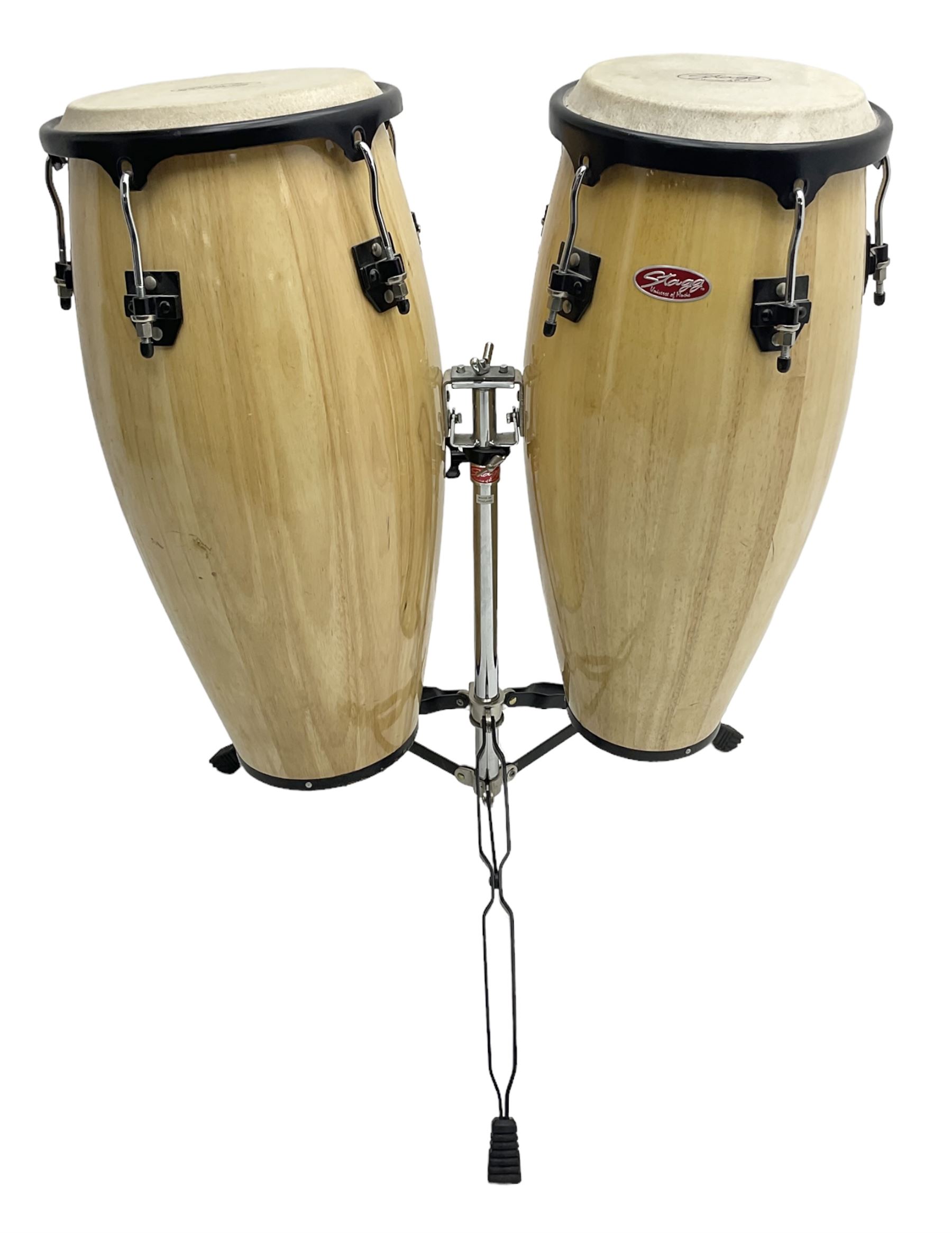 Pair of Stagg conga drums