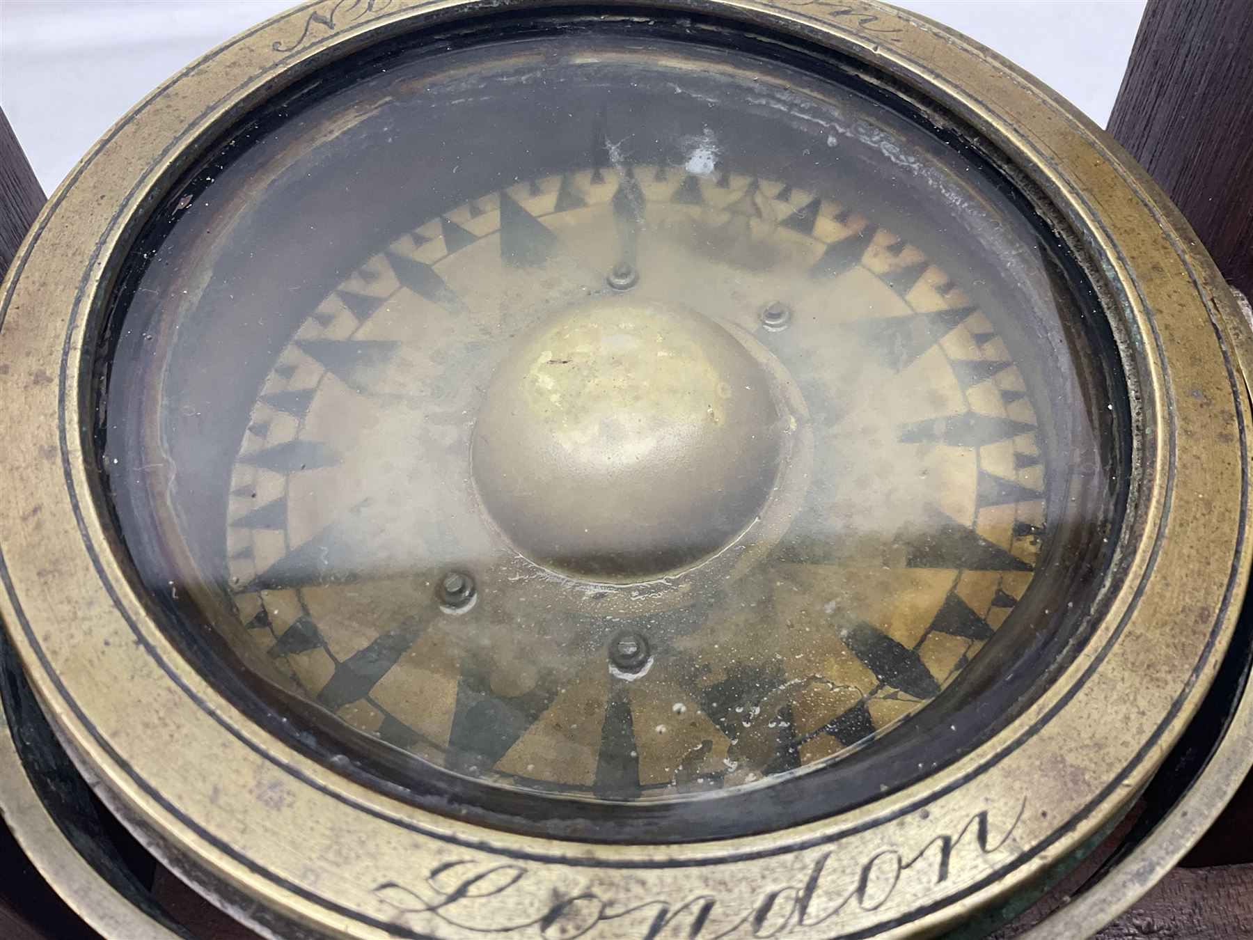 Ship's brass compass by Norie & Wilson - Image 4 of 9