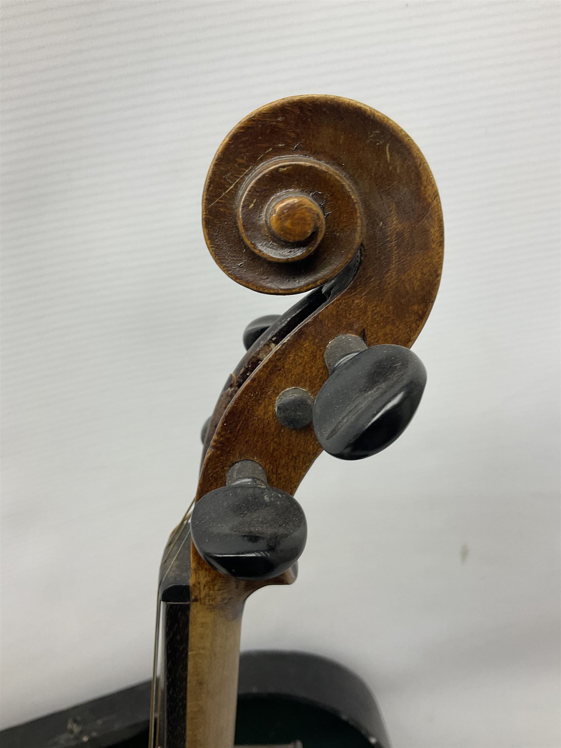 German Hopf violin c1900 with 35.5cm two-piece maple back impressed HOPF - Image 5 of 17